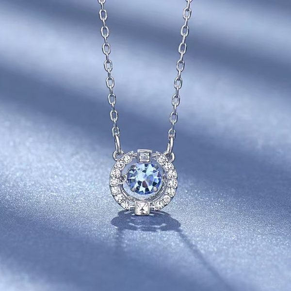 Swarovski's Sparkling Dance Heart Necklace, Women's Collarbone Chain - Image 2