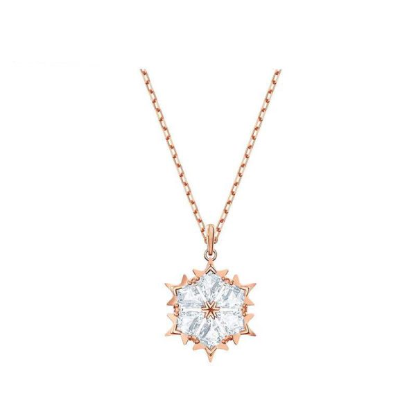 Swarovski Dazzling Swan women's aesthetic snowflake necklace