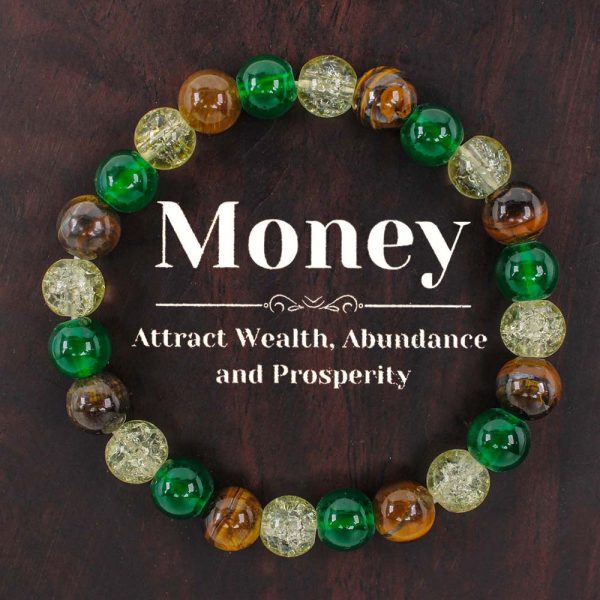 Unisex crystal bracelets for attracting wealth.