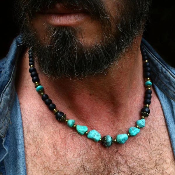 New surf punk men's turquoise necklaces - Image 4