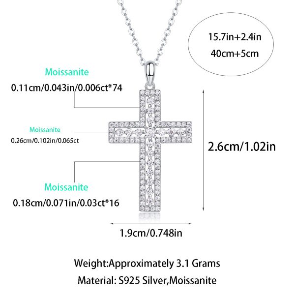 S925 silver Moissanite amulet pendant necklace - Image 2