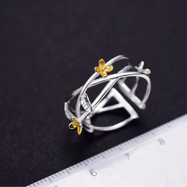 A sweet osmanthus ring made of 925 sterling silver - Image 3