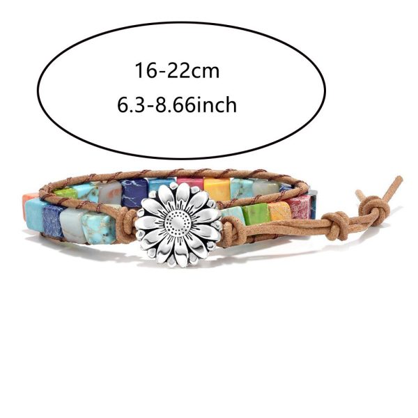 Hand-braided bracelets made of natural stones in Bohemian style - Image 2